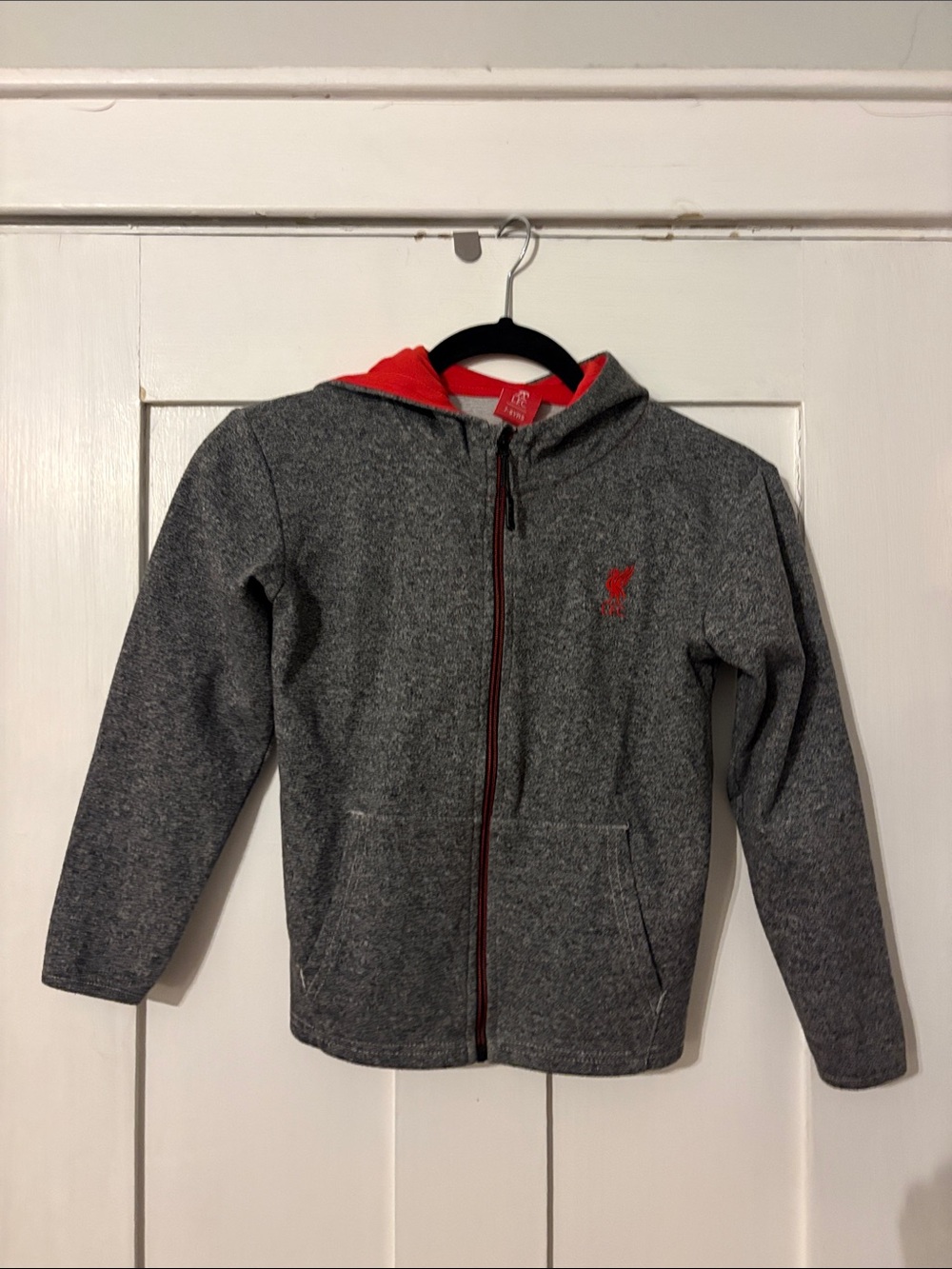 Liverpool Kids Grey Zip-Up Hoodie